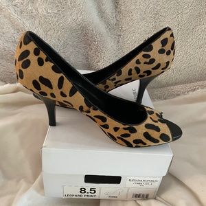 Banana Republic Leather and Calf Hair Heels size 8.5